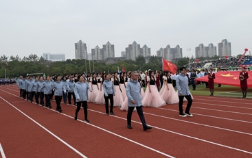 礼乐绽芳华，同心赴赛场——航空服务与音乐学院助力学校第四十六届田径运动会开幕式